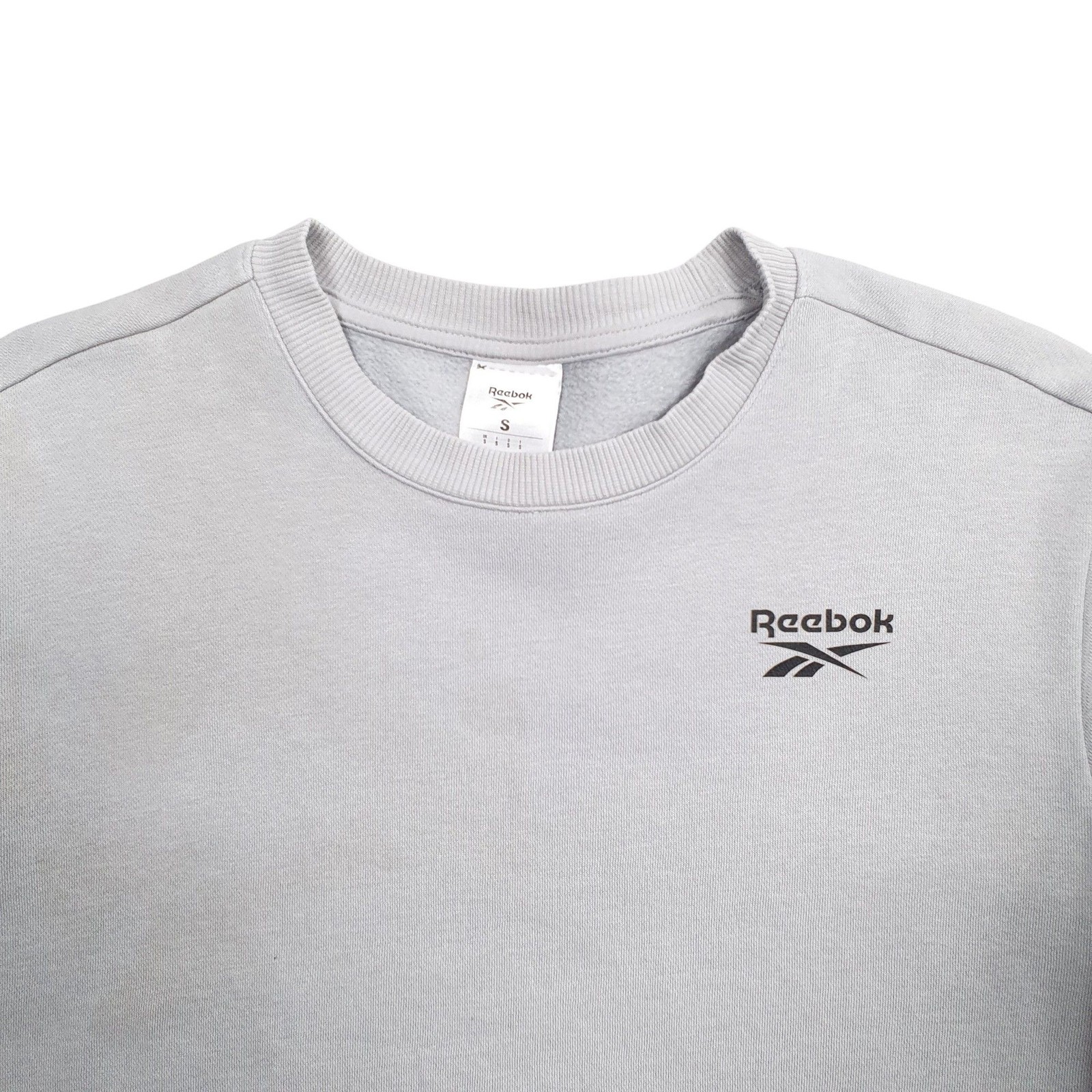 REEBOK Crewneck Cotton Blend Jumper Sweatshirt Mens S image 2