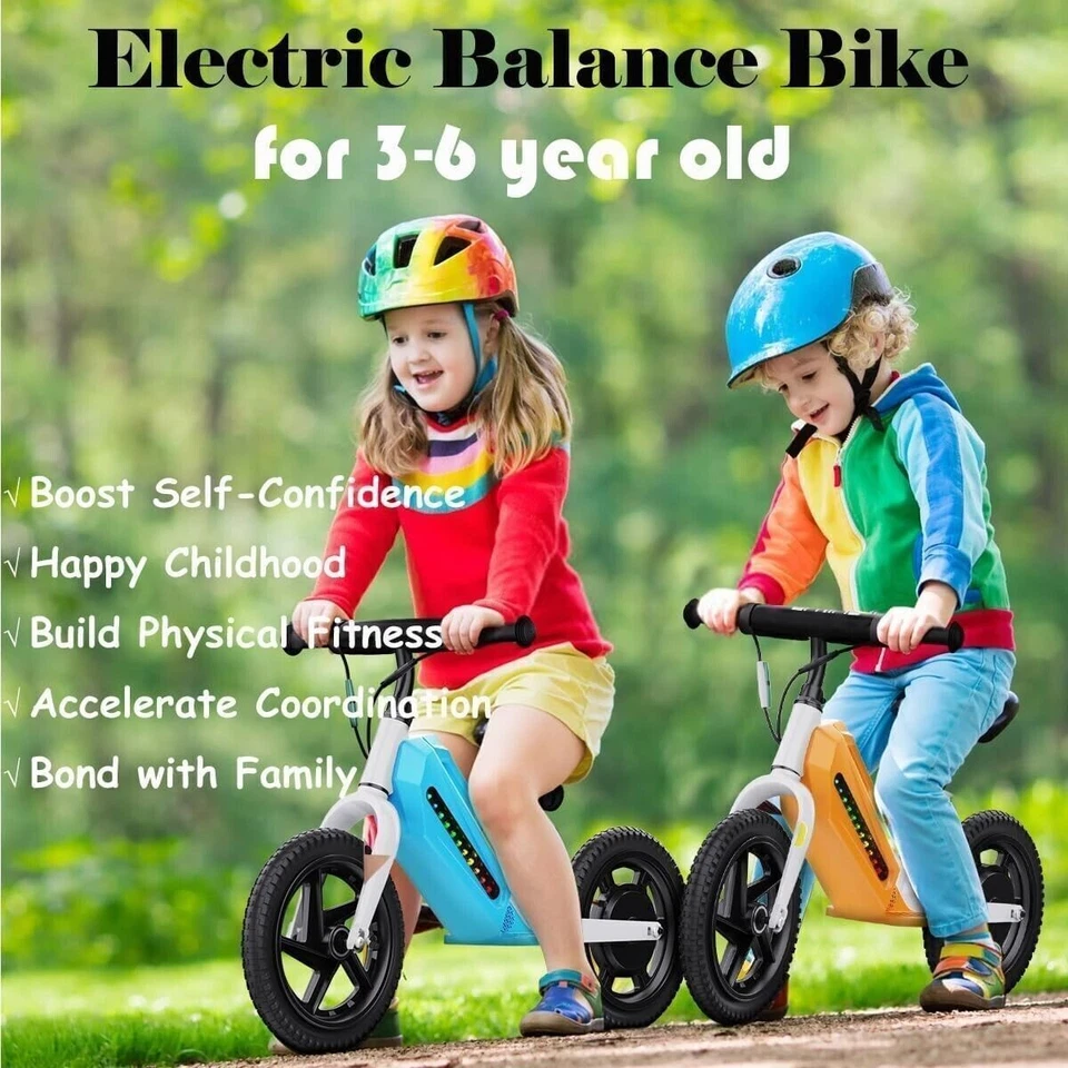 Bicicleta de Equilibrio Eléctrica Ligera para Niños con Marco de Aleación de Magnesio, 21.6V/5.2Ah' Foto 3 de 4