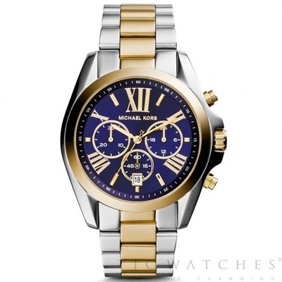Michael Kors MK5976 Bradshaw Blue&Two Tone Edelstahl Chronograph Herrenuh Ø43mm