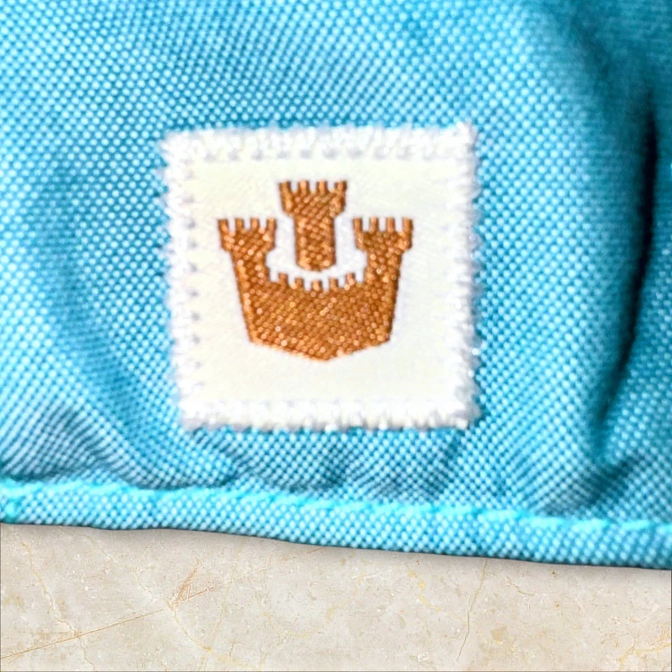 Chapéu boné plano Goorin Bros Ivy S/M logotipo veleiro azul claro forrado de algodão 2015 HTF - Imagem 4 de 4