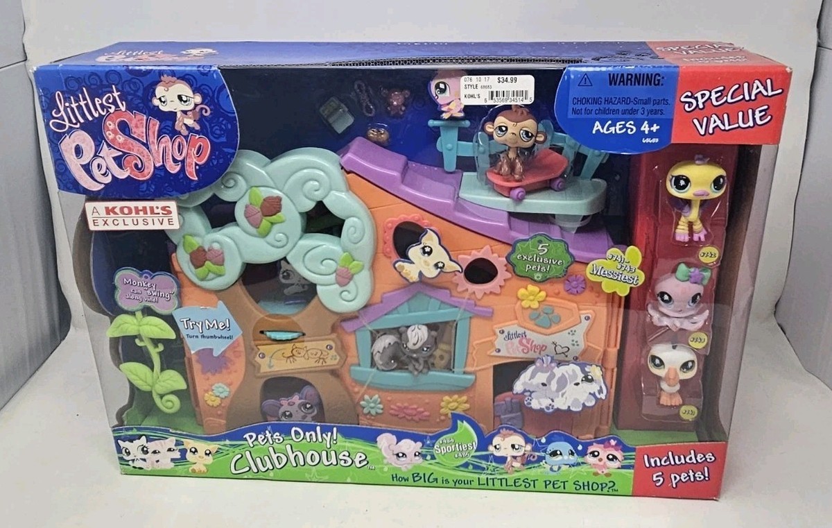 Littlest Pet Shop LPS Kohls Exclusive Pets Only Clubhouse Includes