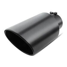 5 inch Inlet Exhaust Tip, 8" Outlet 15" Overall Length Stainless Steel Exhaust