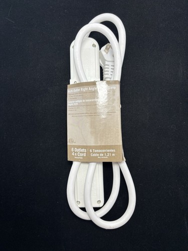 Striscia di Alimentazione Multi Presa Angolo Retto 6 Prese 4ft Cavo 15A/125V 1875W - Foto 3 di 3