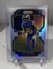 2021 Panini Prizm Silver Variation Tutu Atwell Rookie Card RC #V-350 Rams. rookie card picture