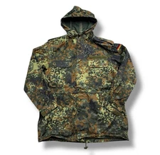 German Military Flecktarn Parka Camouflage Sturm European Hooded Jacket