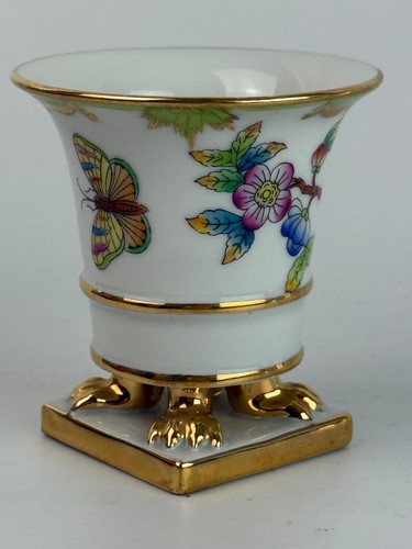 Herend 125° Anniversario 125 Eves 1839 Regina Vittoria Cachepot Impero Vaso - Foto 1 di 5