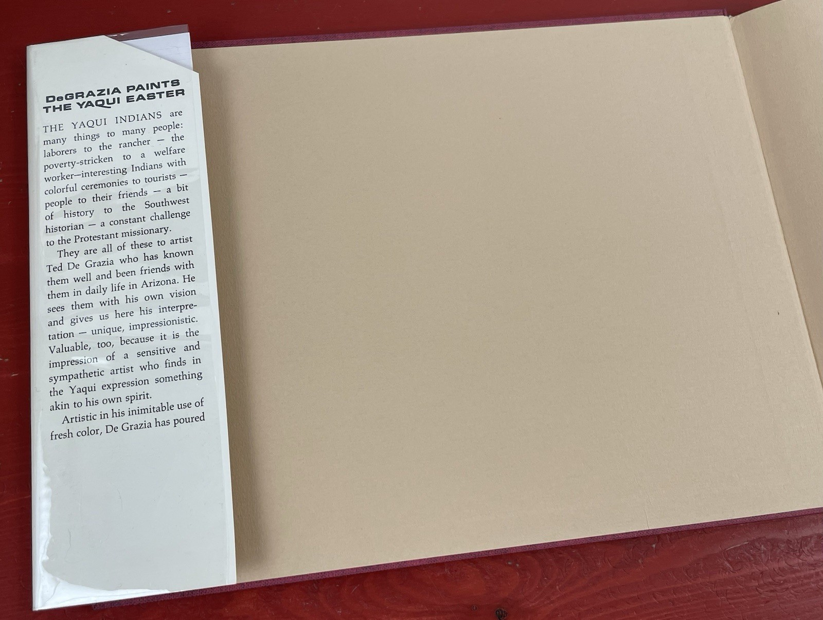 De Grazia Paints the Yaqui Easter SIGNED First Edition Hardcover 1968 UA Press