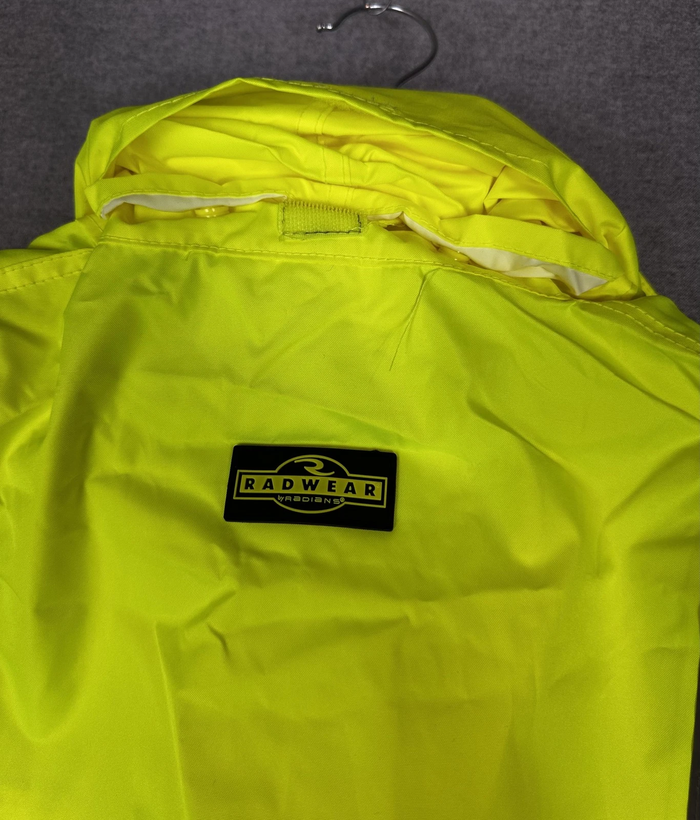 Radians Radwear Jacket Mens Medium Yellow Hi Vis Class 3 Hooded Rain RW10-3S1Y image 5