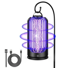 Flying Insect Trap, Bug Zapper for Indoor Outdoor, Rechargeable Mosquito Zapp...