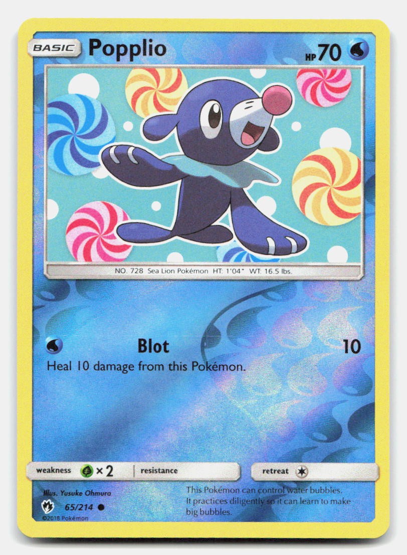 Popplio 65/214 Common Lost Thunder Pokemon Reverse Holo NM