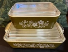 Vintage (possibly UNUSED) SPRING BLOSSOM PYREX MED Refrigerator Dish SO SWEET!