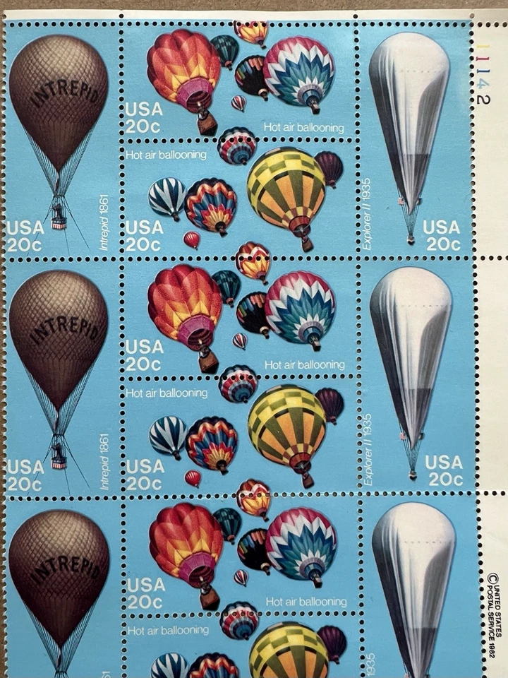 1983 Hot Air Ballooning Stamp Sheet + 3 FDC Covers – 200 Years of Aviation - Image 3 of 4