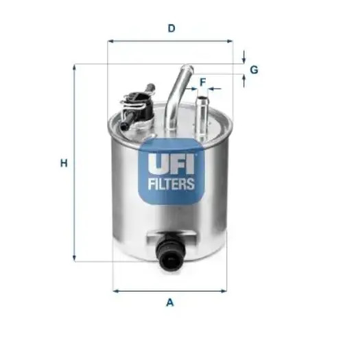 Fuel filter Filter Insert 55.582.00 UFI for NISSAN NAVARA NP300 PATHFINDER III