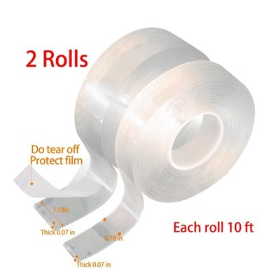 Double Sided Heavy Duty Extra Strong Adhesive Tape - Removable Mounting Tape, In