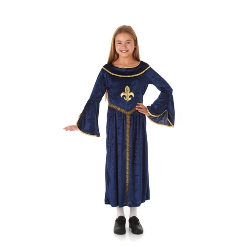 Blue Tudor Girls Historical Medieval World Book Day Kid Fancy Dress Costume Chil - Image 2 of 4