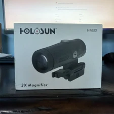 Holosun HM3X 3X Flip to Side Quick Release Mount Red Dot Sight Magnifier - Black