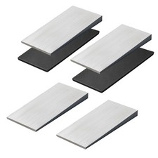 4 PCS Metal Shims for Leveling, 4" x 2" Metal Wedges, Q235 Steel Wedges Shims...
