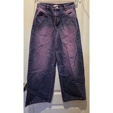Habitual Girl pink/purple wide leg jeans sz 12