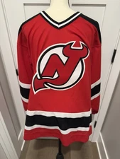 Vintage 90s NHL KOHO New Jersey Devils Red Hockey Jersey Size M