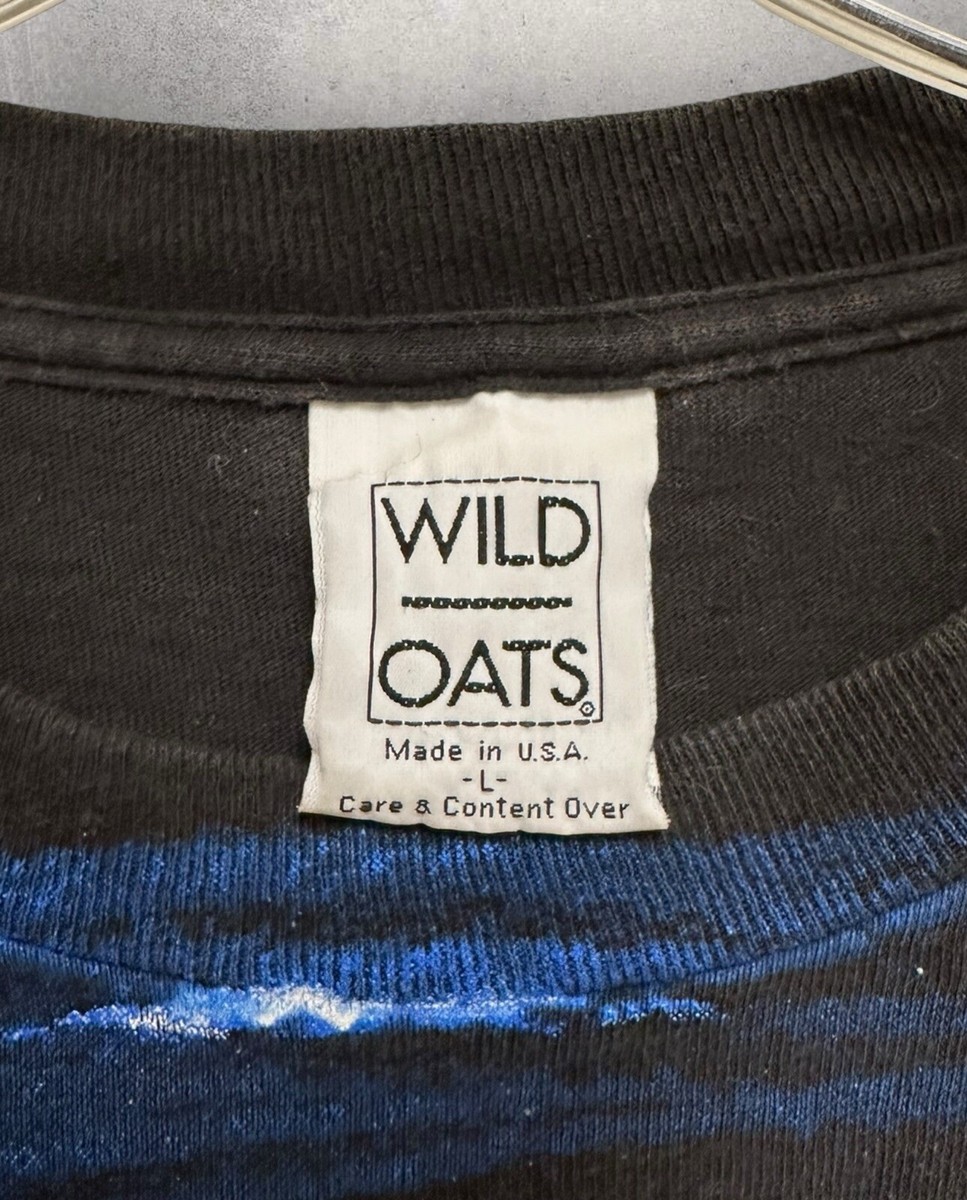 Vintage 90's Wild Oats Crashing Wave Single Stitch AOP T Shirt