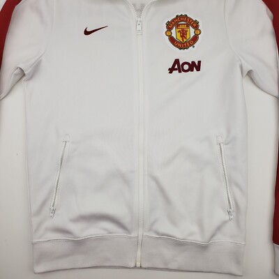 Nike Manchester United AON Track Jacket Small White Full Zip