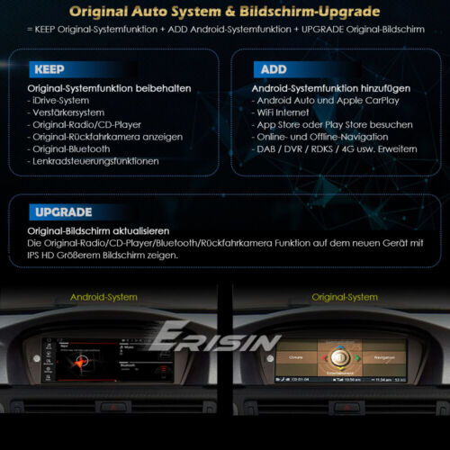 8.8" Android 13 Autoradio GPS 4G BMW 3er E90 E91 E92 E93 5er E60 E61 E63 E64 CCC - Bild 18 von 19