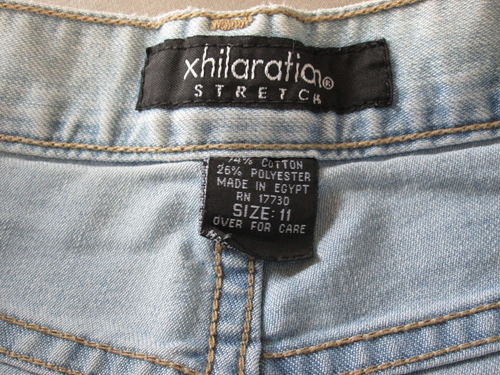 Xhilaration Jean Shorts Junior Size 11 Waist 30 Light Wash Stretch 138-28780 - Picture 3 of 4