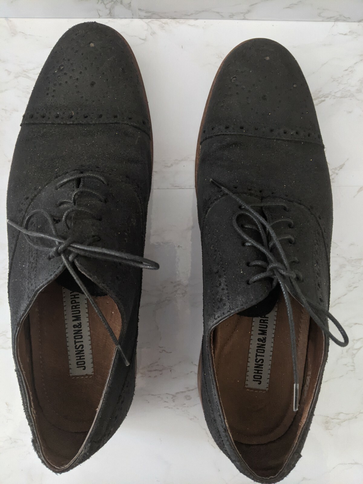 Johnston And Murphy Conard Gray Suede Cap Toe Oxf… - image 2