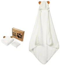 Ker Creations Hooded Baby Towel Bamboo Ultra Soft Organic Washcloth Shower Gift