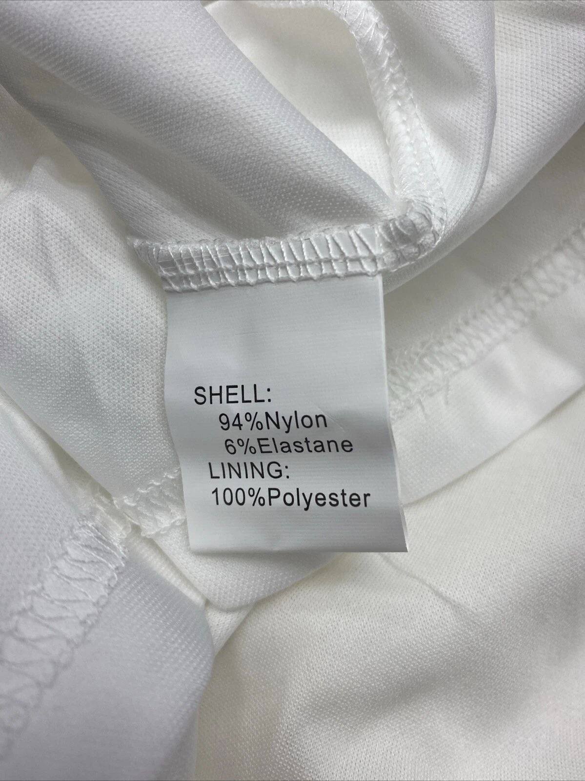 OFF WHITE Abito da donna bianco scollo a V in pizzo manica a 3 4 taglia 3XLarge nuovo