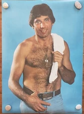 VINTAGE Joe Namath Shirtless Pro Arts Poster 1977 Rolls Royce 