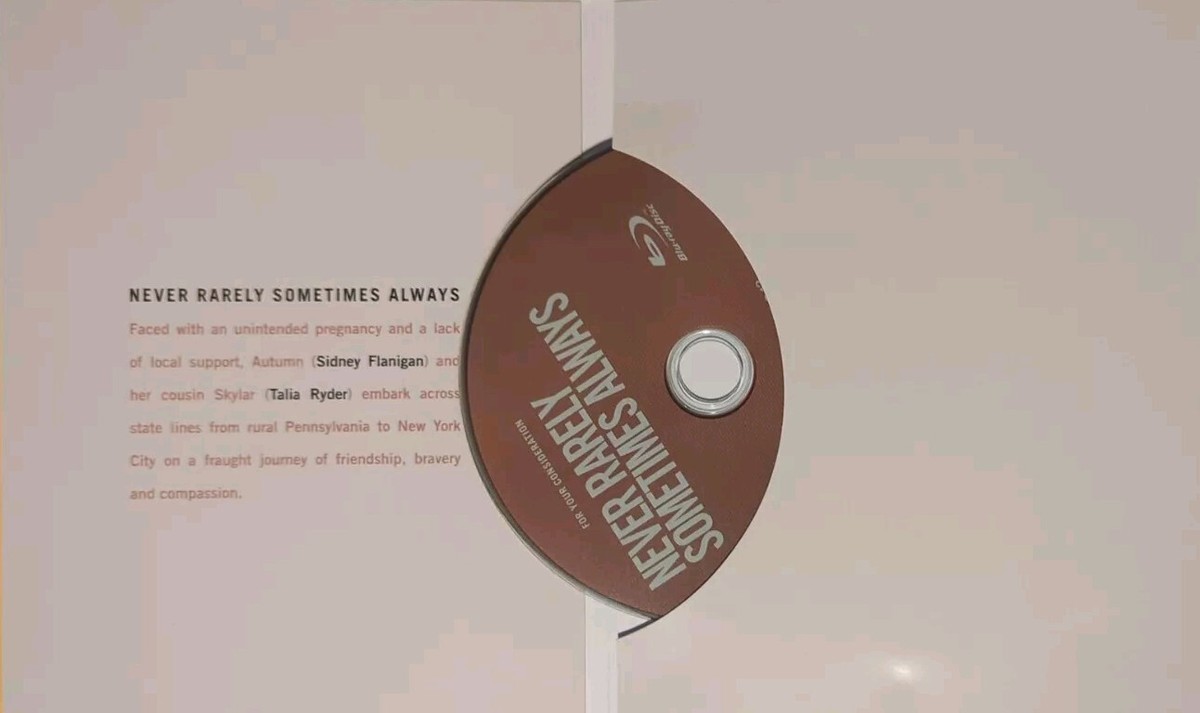 Never Rarely Sometimes Always FYC BLU-RAY Award Promo