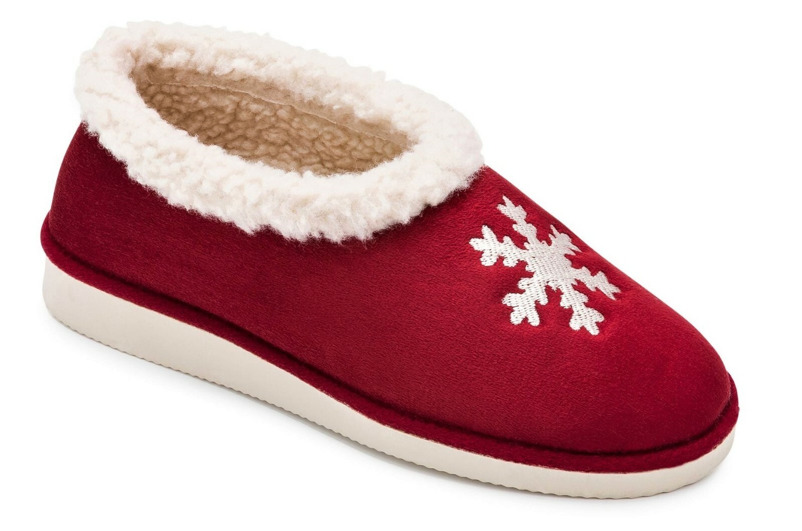 APL Pantofole CALDE mocassino taglia 41 velluto cotone + lana vergine rosso scuro