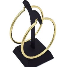 18k Layered Real Gold Filled Round Hoop Earring Top Quality 50mm