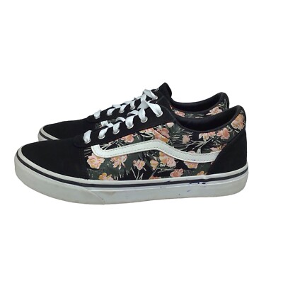 Vans Skate Shoes Womens 10.5 Old Skool Off The Wall Black Suede Garden Floral Vans Old Skool Garden Floral Classic Low Black Flowers Women  main image 2