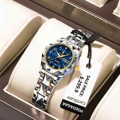 Luxury Women's Watches Waterproof Date Week Ladies Watch Quartz Wristwatches