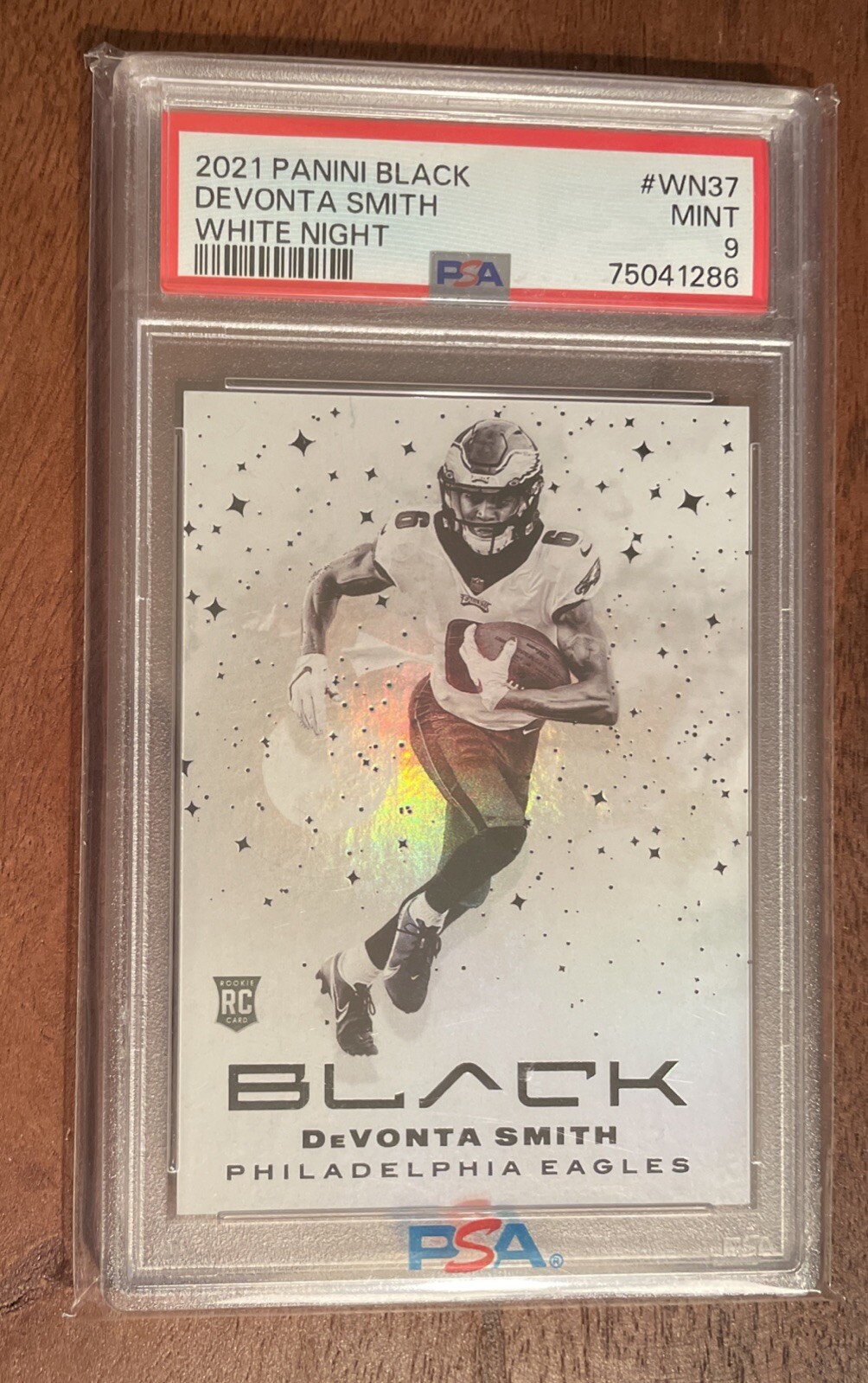 2021 Panini Black DEVONTA SMITH Rookie White Night SSP Eagles RC PSA 9