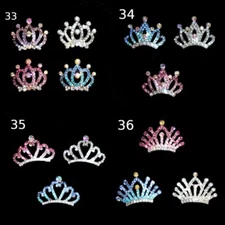 Puppy Bows ~Tiara crown for dogs styles #33-36 crystal rhinestone many colors