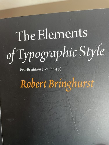 The Elements of Typographic Style Version 4.3 - 20th Anniversary Edition RARE - Picture 4 of 4