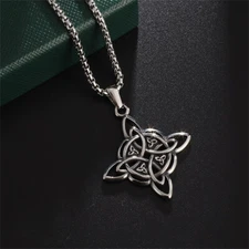 Witch Knot Stainless Steel Pendant Necklace Men's Fashion Jewelry Jewelry Gift