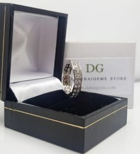 Silver baguette double row created diamond ring  Size L Dubai Regency 