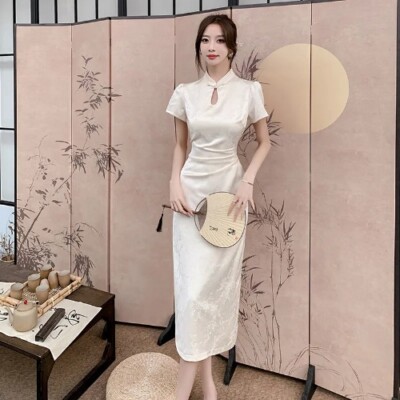 New Chinese Style Qipao Dress Slim Satin Modern Improved Cheongsam Evening Wear | eBay New Chinese Style Qipao Dress Slim Satin Modern Improved Cheongsam Evening Wear | eBay