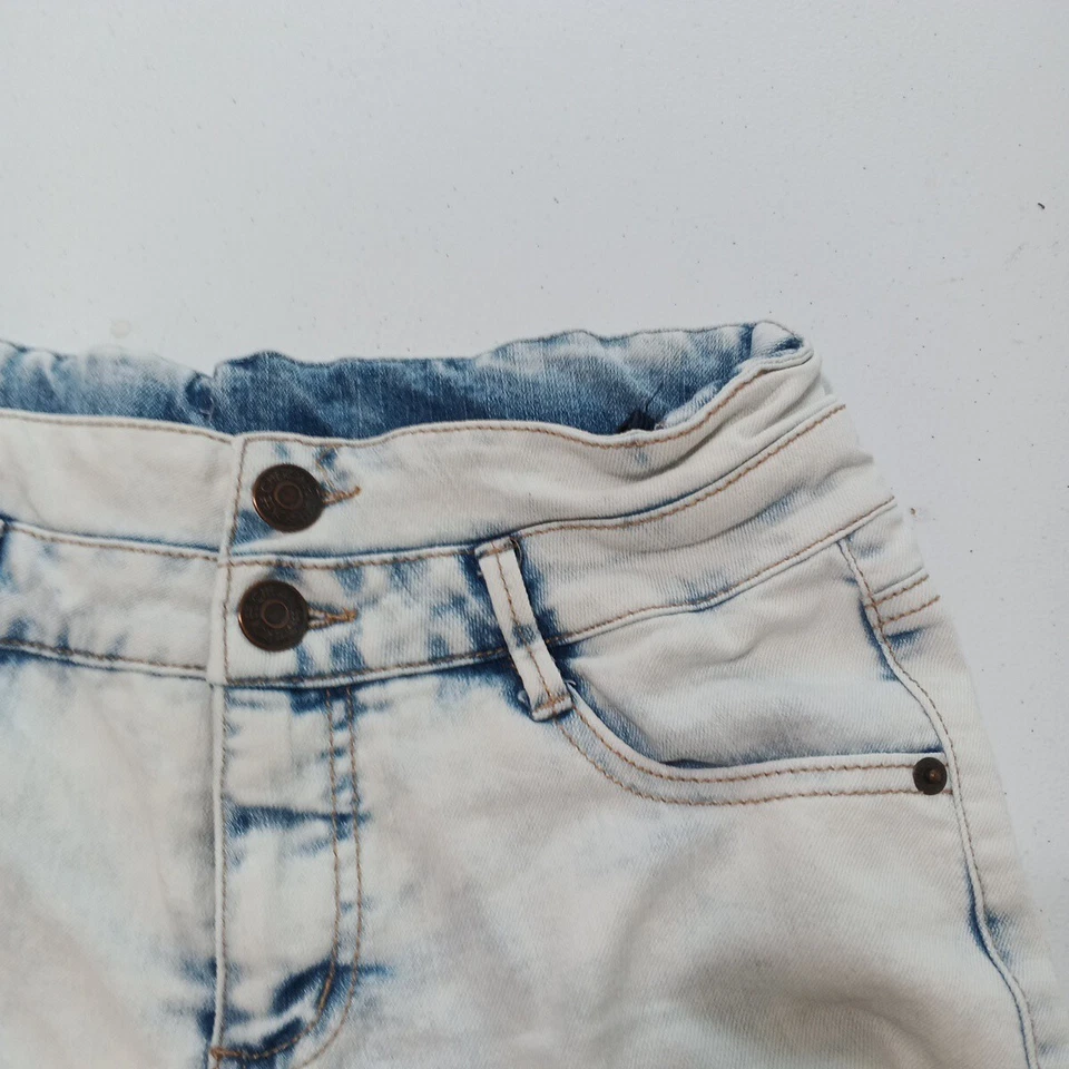 Pantalones Cortos de Denim para Mujer CHEROKEE Talla S W27 L2.5 Tiro Alto Informales Blanco y Azul Foto 4 de 4