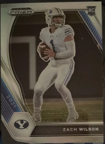 2021 Panini Prizm Draft Picks Zach Wilson RC Silver Prizm Rookie Jets!
