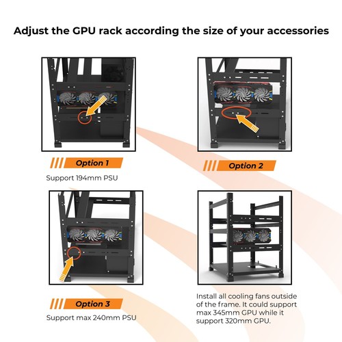 AAAwave The Sluice V2 12GPU Open Frame Mining Rig Frame Chassis - Picture 7 of 8