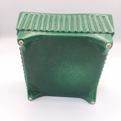 Caja de baratijas de cerámica vintage Brahm California rosa tapa floral verde 475 *LEER* - Imagen 9 de 18