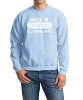 Made In Czech Republic All Orignal Parts men Sweatshirt White Light Blue Made In Czech Republic All Orignal Parts men Sweatshirt White Light Blue