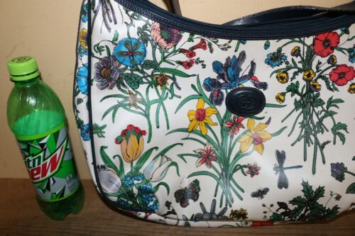 Auténtico Bolso Bandolera Vintage GG Gucci Italia Cuero Flor Flora - Imagen 3 de 20