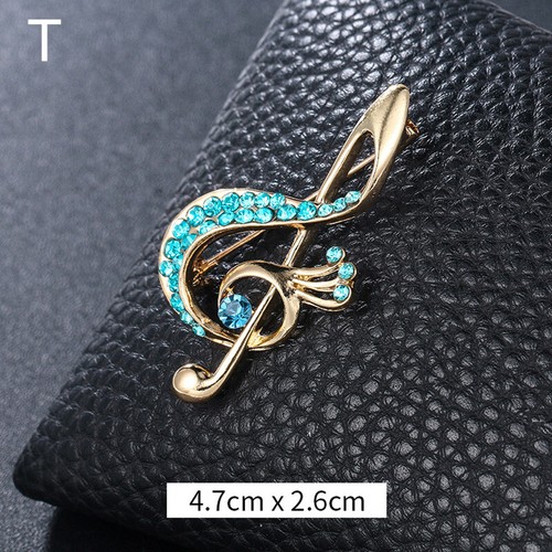 Musiknote Kristall Strass Brosche Anzug Hemd Kragen Pin Hochzeit Schmuck - Bild 27 von 58