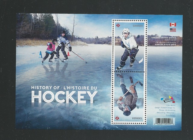 2017 5253c The History of Hockey Souvenir Sheet of 2 Canadian Version WAG MNH 2017 5253c The History of Hockey Souvenir Sheet of 2 Canadian Version WAG MNH